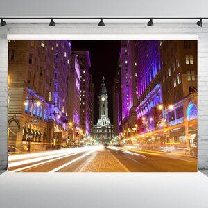Downtown Philly Fabric Backdrop - 7X5ft - New
